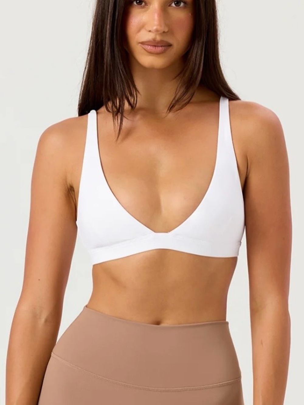 Crop Shop Boutique CSB Freedom Contour Crop Bralette White, size Medium